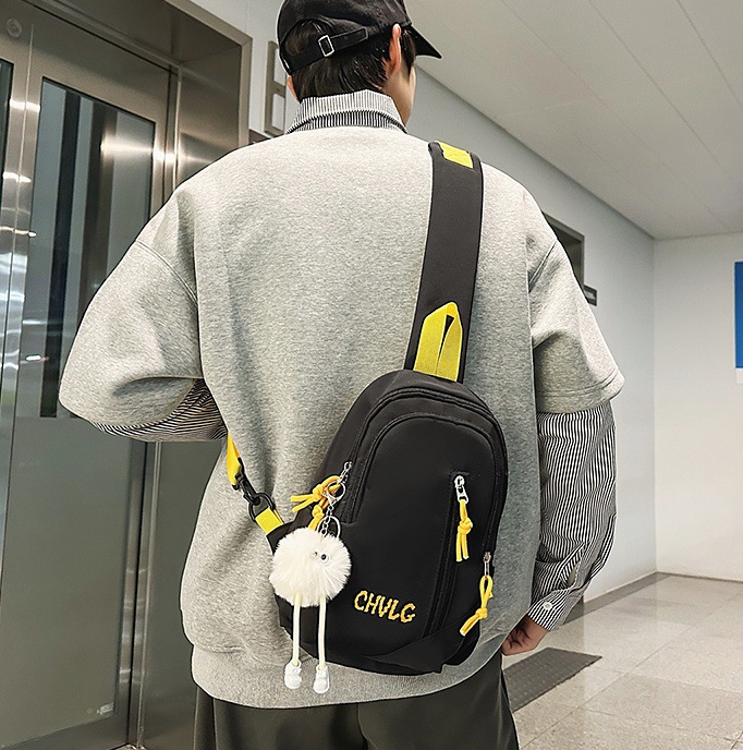 2025 New style chest bag, sporty and casual women's crossbody bag, cycling light small backpack, men's versatile single-shoulder bag full figure
