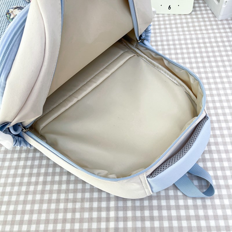 The new student schoolbag features a cute Korean cartoon style and a Japanese campus backpack. It has a large capacity and a high level of appearance Application Scenario