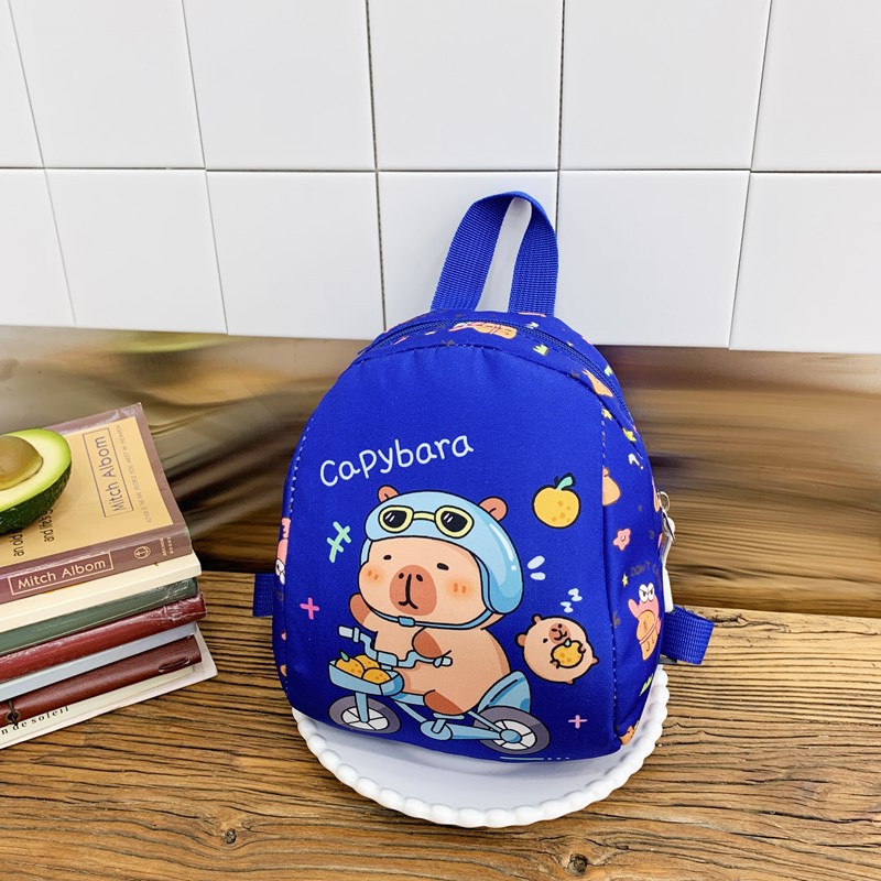 The 2025 summer new cartoon children's bag, cute Kapibara loose change bag for men and women, and outdoor casual backpack Specification drawing