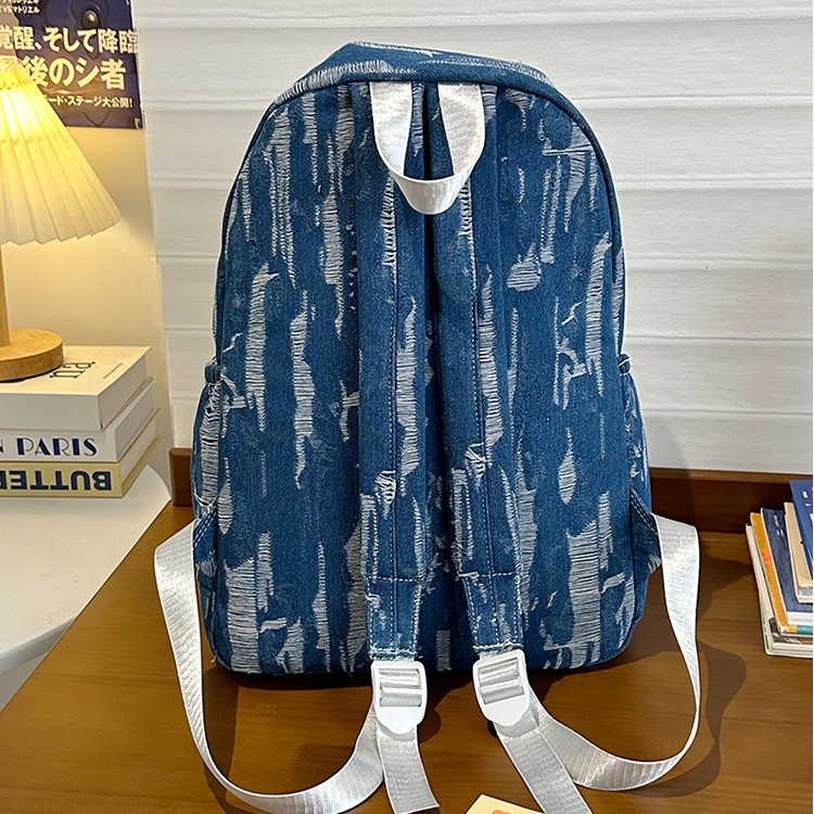 High-appearance-level backpack, large-capacity Japanese style, ins striped, fresh and cute backpack for junior and senior high school students, school-style schoolbag for girls Specification drawing