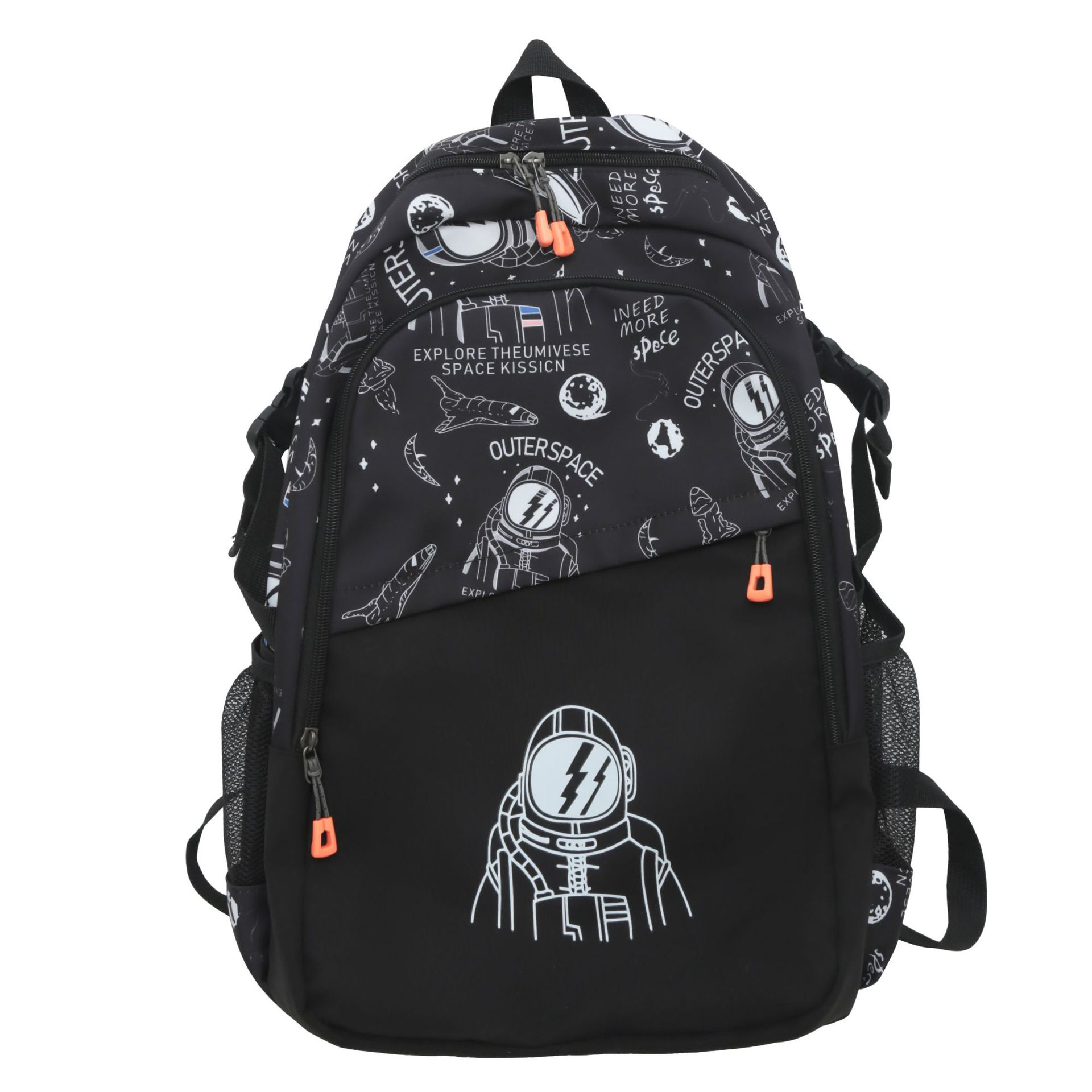 New men's Instagram cool high school backpack, an export-oriented personalized graffiti backpack for primary and secondary school students Item Picture