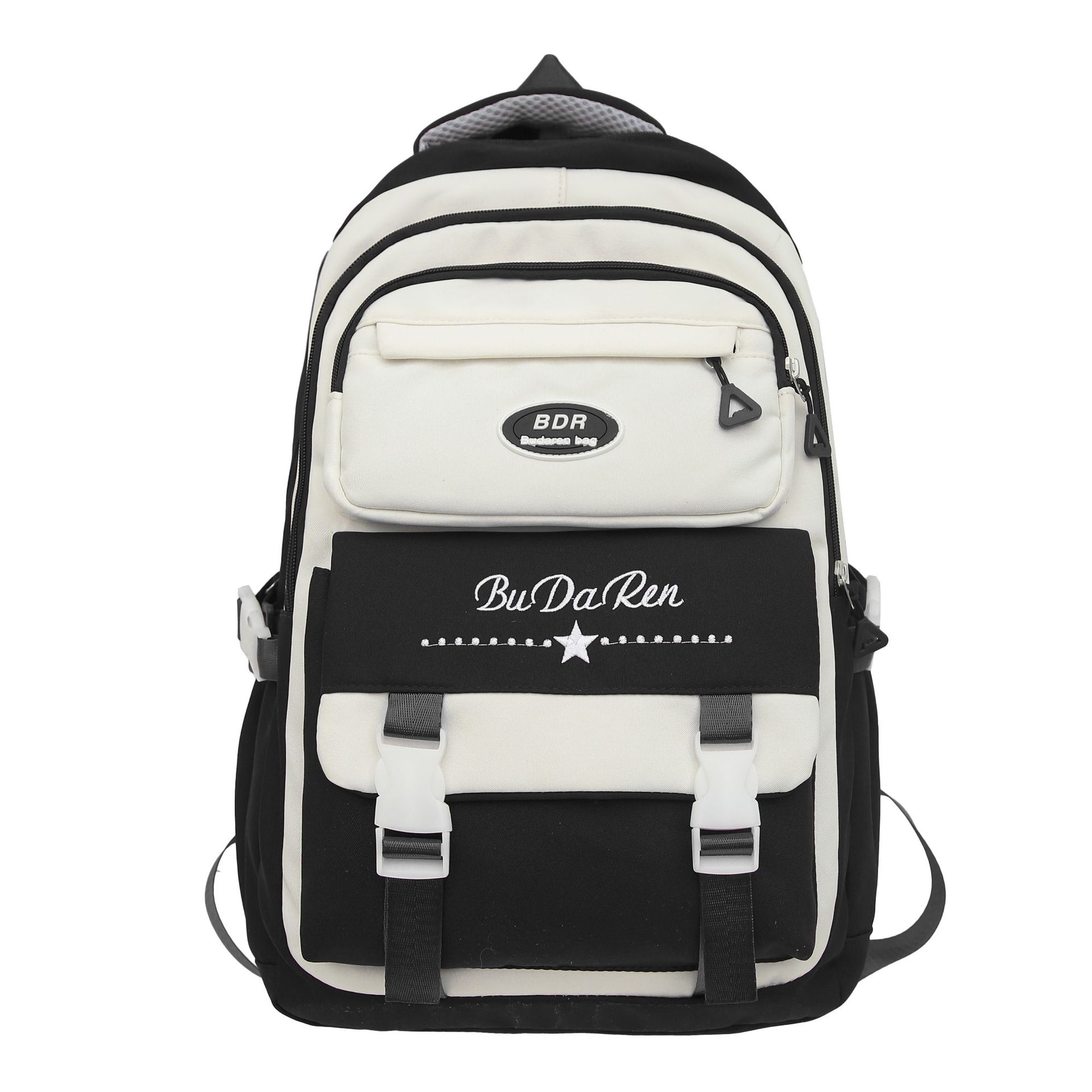This is an Instagram-style high-appearance-level schoolbag for girls, a large-capacity high school backpack with multiple compartments, and a weight-reducing backpack for grades three to six Item Picture