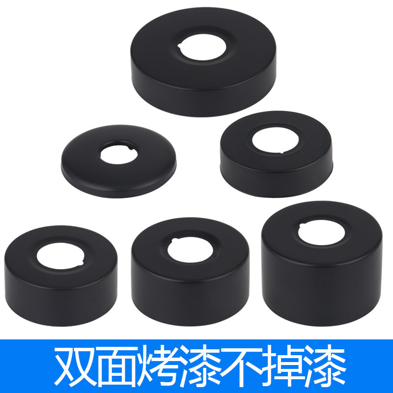 Black shower head mixing valve faucet decorative cover full figure