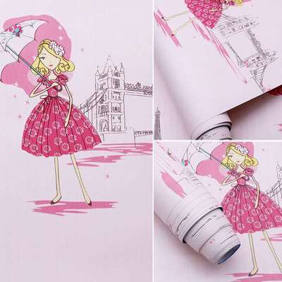 Environmentally friendly PVC cartoon wallpaper, self-adhesive thickened waterproof dormitory wallpaper, children's bedroom wall stickers, cute renovation stickers Application Scenario