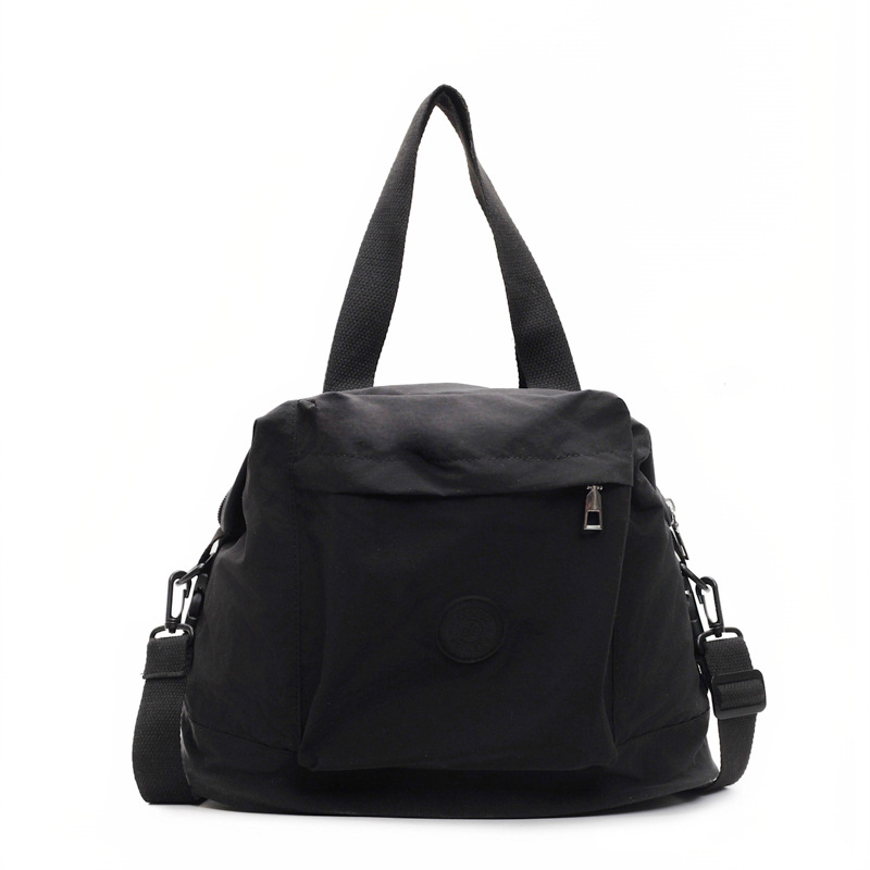 Large-capacity casual canvas handbag for women, 2025 new style student class shoulder bag, simple and versatile crossbody bag Item Picture