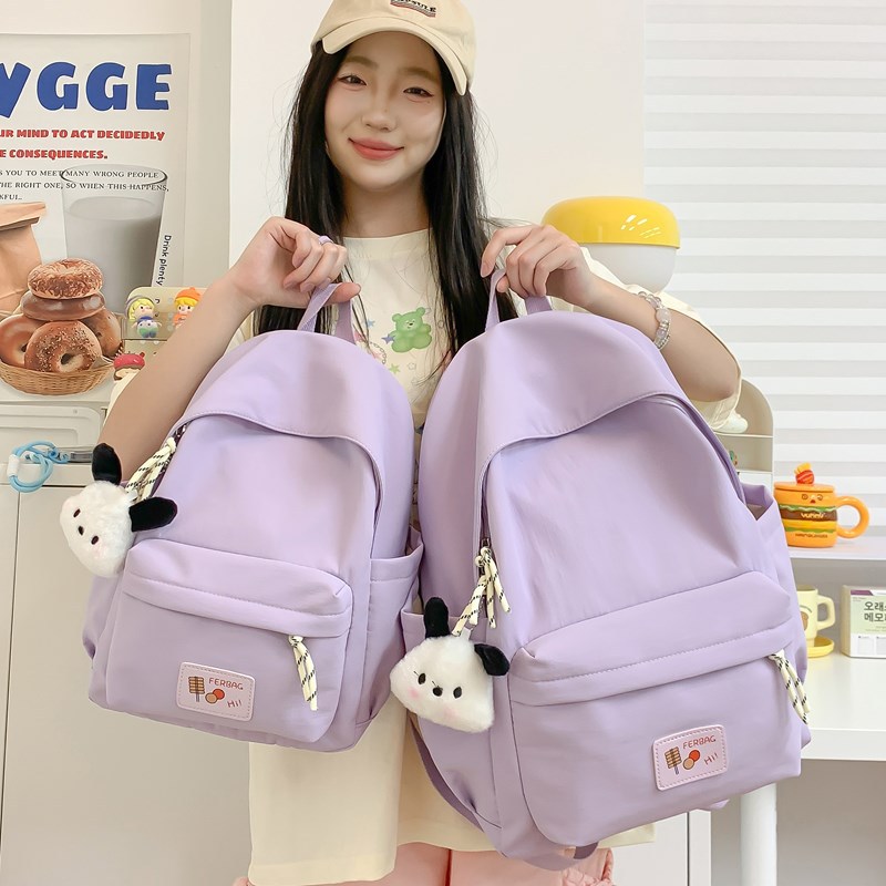 The new Japanese-style ins simple and casual small schoolbag is a lightweight backpack for high school girls with a college-style appearance details Picture