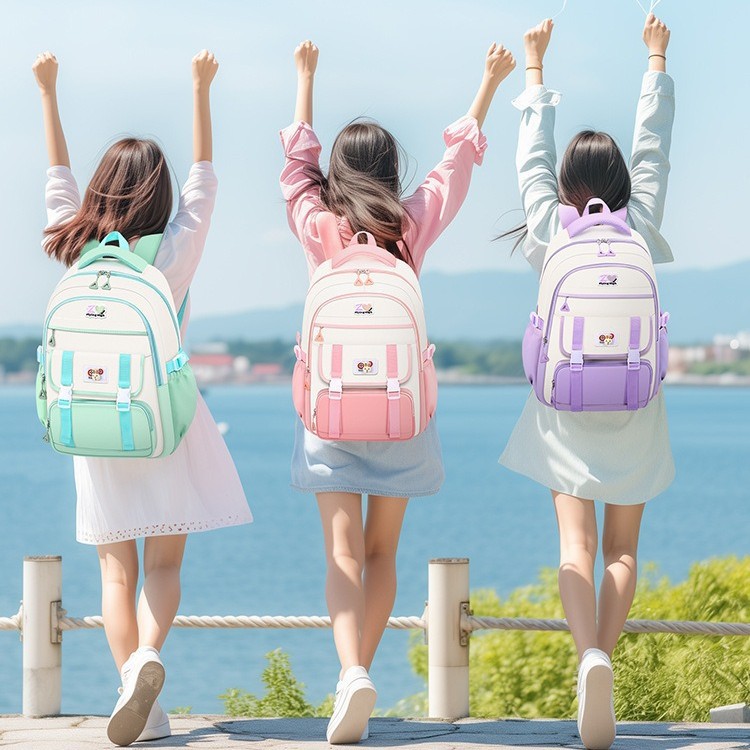 Shaodong Factory children's schoolbags for girls, primary school students, girls, junior high school students, backpacks for girls, large capacity, lightweight, high appearance level Specification drawing