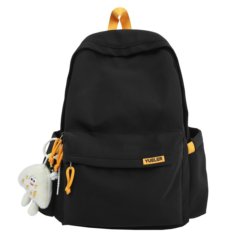 Japanese-style ins simple and versatile backpack, Korean-style school style solid color schoolbag for junior and senior high school students, lightweight and casual backpack Item Picture