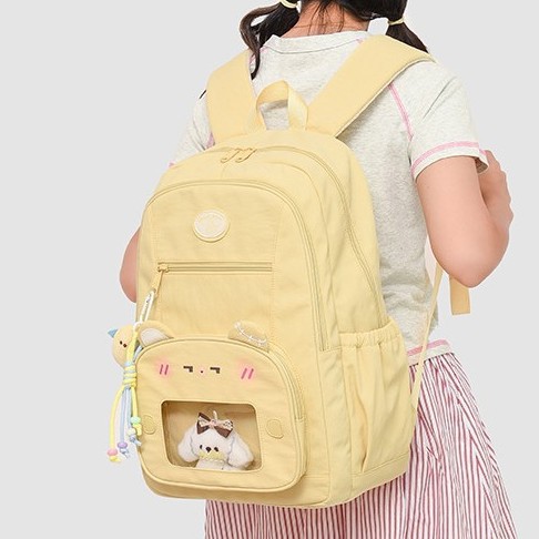 The new forest-themed ins high-appearance-level fresh and sweet candy-colored backpack is a lightweight and large-capacity backpack for junior and senior high school students details Picture