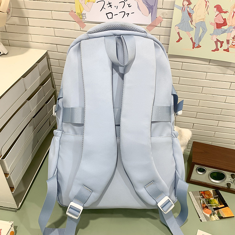 A new Korean version with a high level of appearance, a fresh and sweet school style, a multi-pocket large-capacity backpack for junior and senior high school students Specification drawing