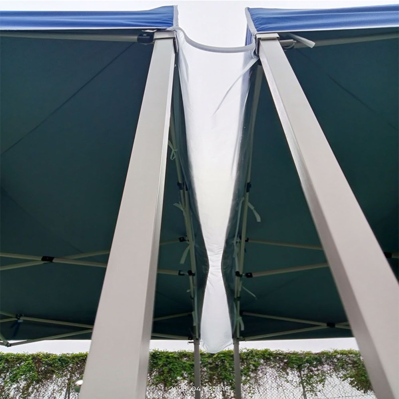 Water-receiving fabric drainage channel advertisement, folding tent, waterproof four-legged umbrella tent, rain shield fabric, sunshade canopy, drainage and diversion channel Application Scenario