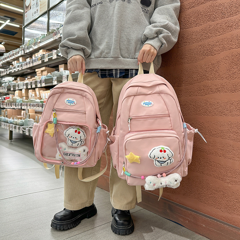 Versatile and sweet schoolbag for junior and senior high school students, detachable pain bag, large-capacity backpack, lightweight and fashionable spring outing backpack full figure