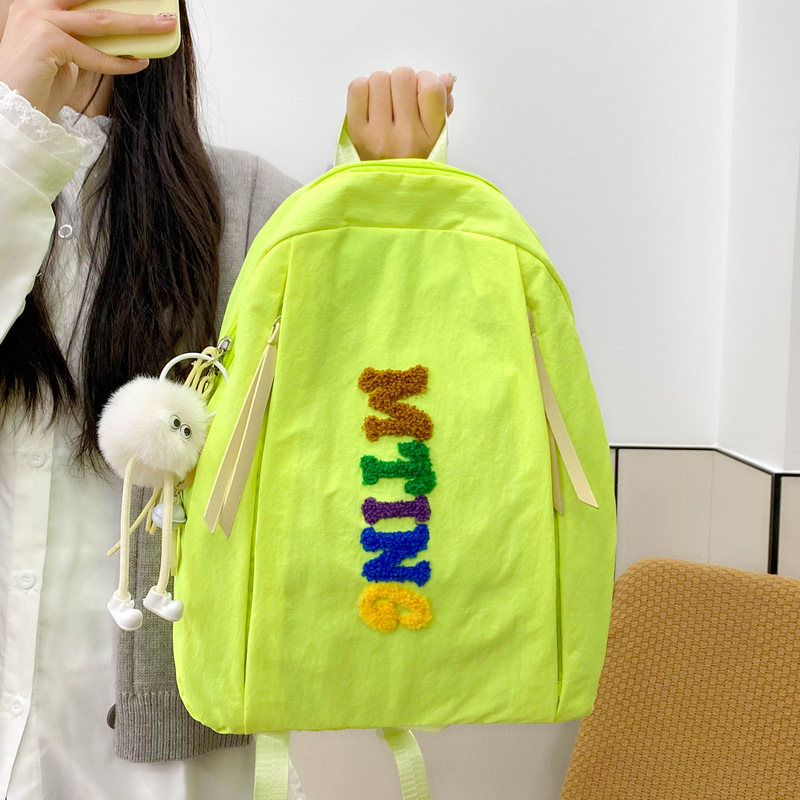 2025 New trendy, cool and niche design backpack, college student macaron, versatile student schoolbag, backpack for women full figure
