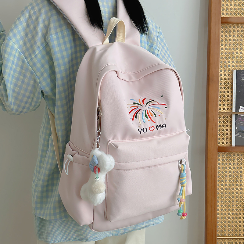 2025 New children's spring outing versatile and fashionable backpack, large-capacity Korean-style schoolbag, lightweight, casual and simple backpack full figure