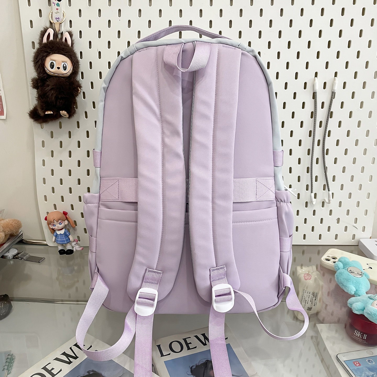New Korean-style ins fashionable and versatile schoolbag, a casual, simple and lightweight backpack for high school and junior high school students with a large capacity for commuting Specification drawing