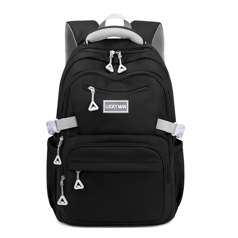 This is a new 2024 model of water-resistant backpack for students in grades three to six. It is a large-capacity, simple travel backpack Specification drawing