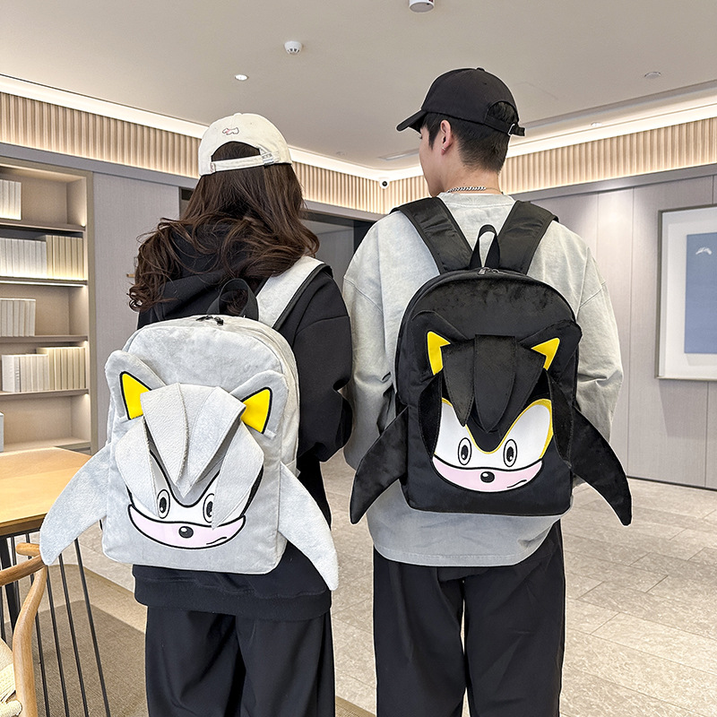 Shadow Niche Backpack, men's plush cartoon backpack, Women's large-capacity junior high school, senior high school and college style schoolbag Application Scenario