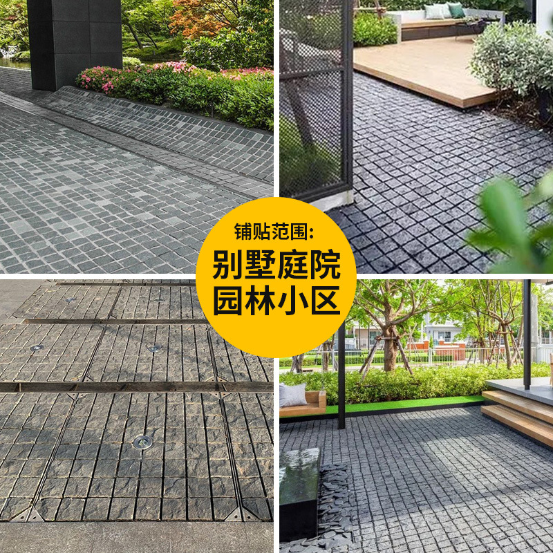 Red Maple Imitation Granite Ceramic horseshoe Quartz Tile Outdoor Courtyard Garden square brick manufacturer direct delivery PC ceramic tile Application Scenario