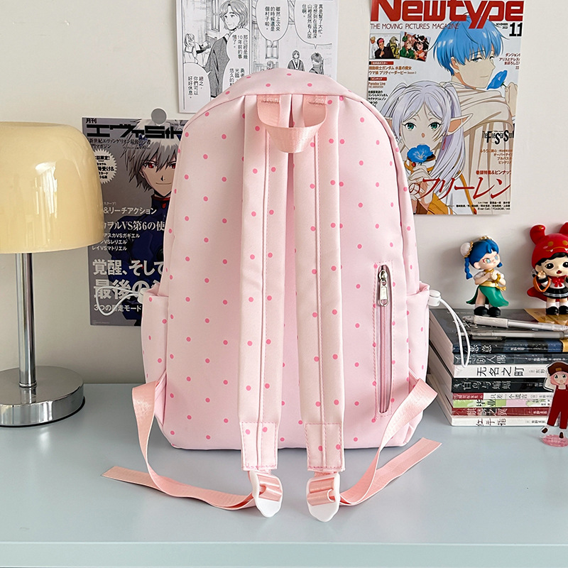 A new Japanese-style high-appearance-level, fresh and sweet candy-colored backpack, a lightweight and large-capacity travel backpack for junior and senior high school students Specification drawing