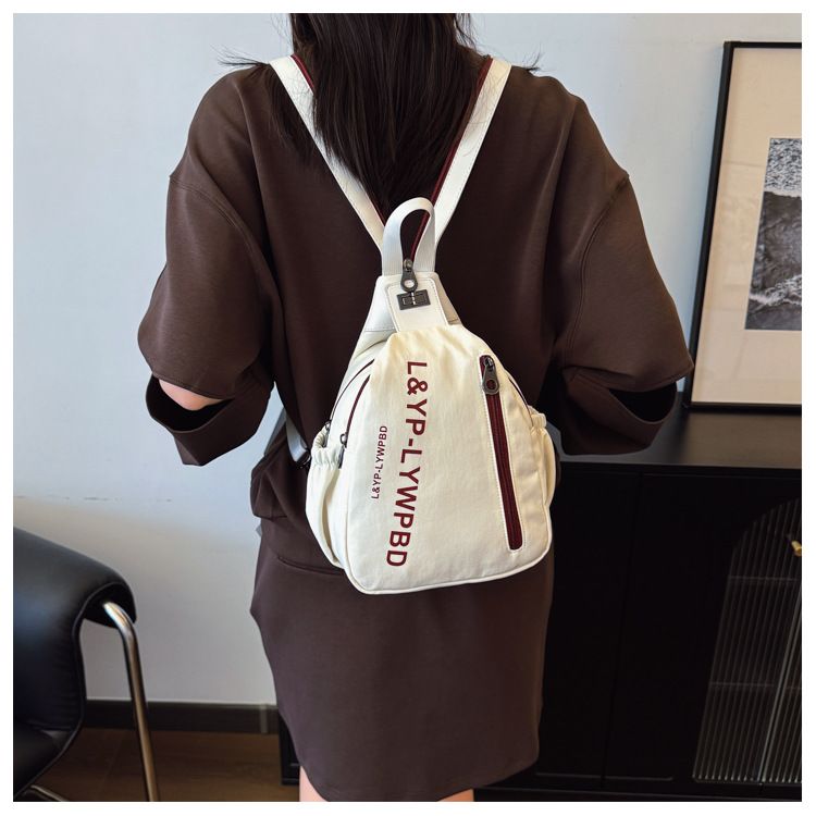 2025 New high-appearance-level backpack, Korean-style casual three-purpose backpack, sporty niche chest bag, versatile travel bag details Picture