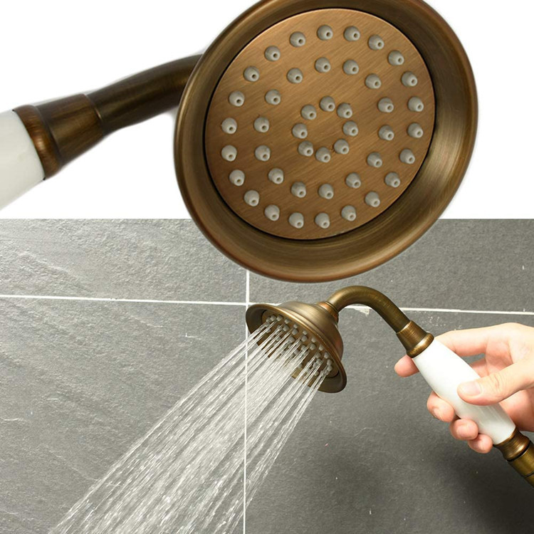 Antique all-copper faucet shower head, hand-held showerhead, retro hand-held hose shower head accessory set Specification drawing