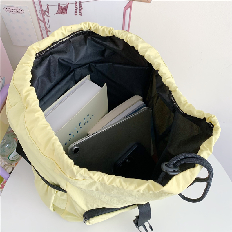 A new high-appearance-level forest-themed ins fresh and sweet macaron-colored backpack for women, a lightweight and large-capacity travel backpack Application Scenario