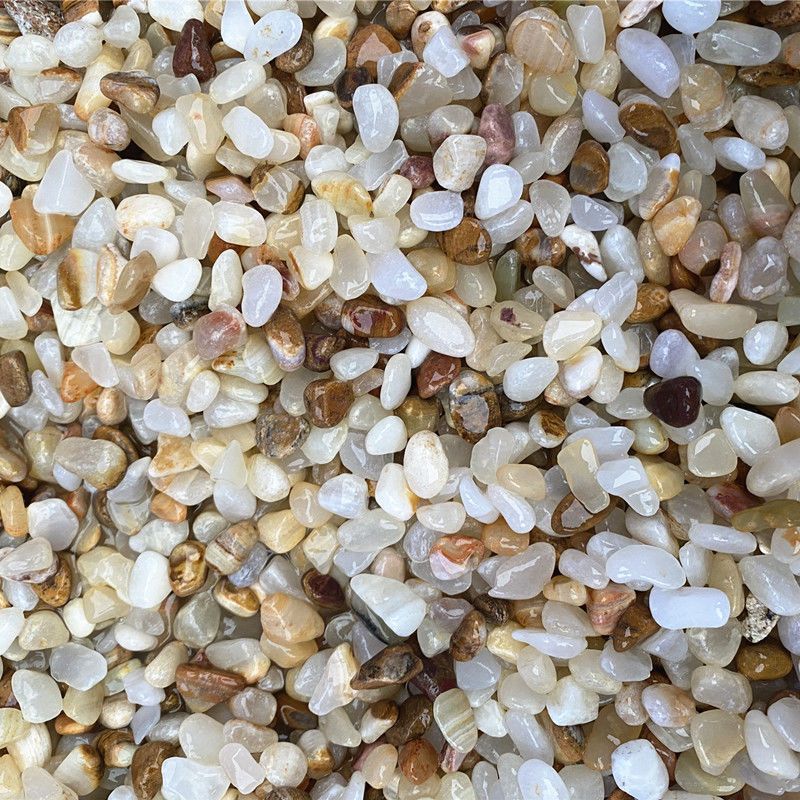 Wholesale of crushed stones, small jade, rain flower stones, succulent pavement, fish tanks, garden decoration, flower pavement, pebbles, small stones details Picture