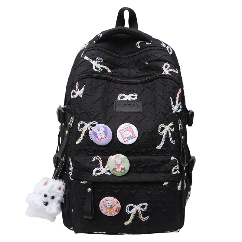 Schoolbag for female junior high school students, high appearance level, cute bow backpack, large-capacity backpack for primary school students from grades three to six Item Picture