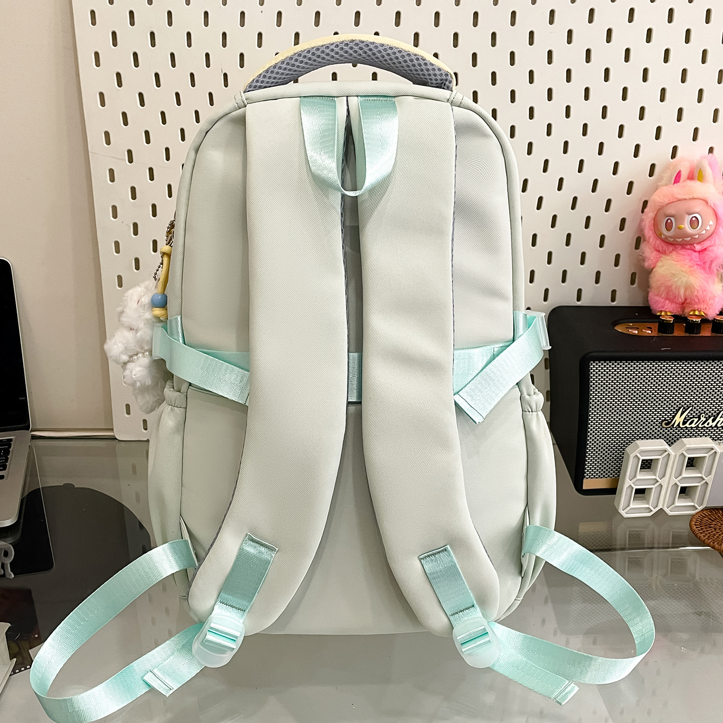 A new high-appearance-level Korean Instagram Harajuku fresh and sweet backpack, a lightweight and large-capacity backpack for junior and senior high school students Specification drawing