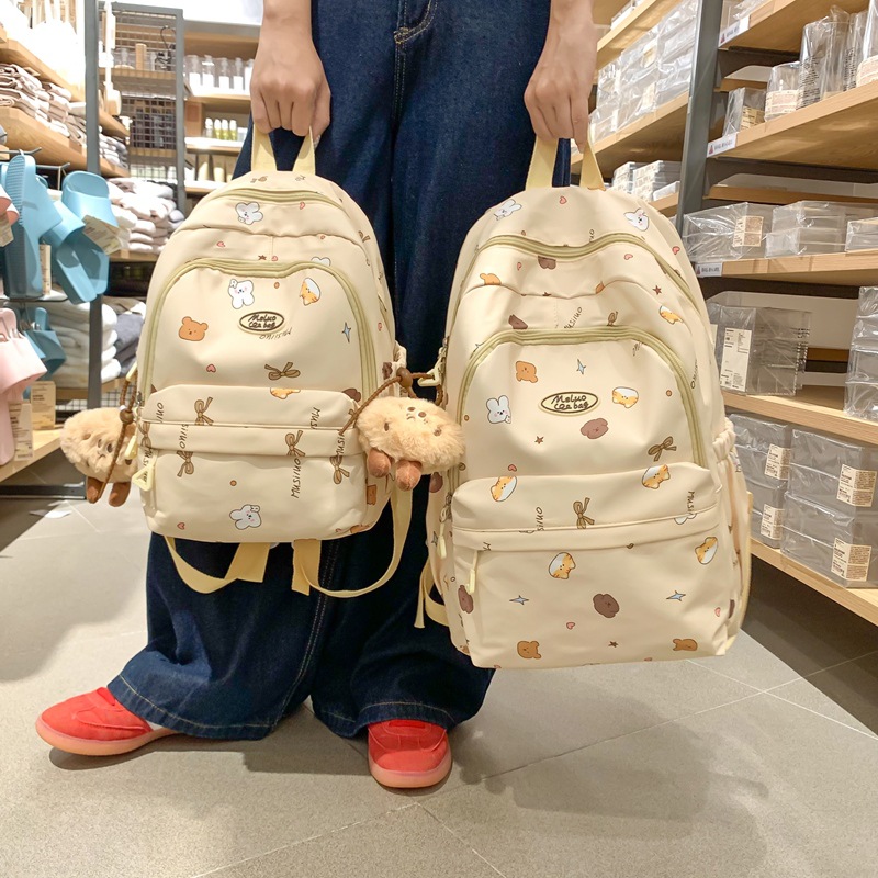 A cute little backpack for girls going out, a small backpack for girls on both shoulders, a new summer 2024 model, a lovely little schoolbag for girls' tutorial classes details Picture
