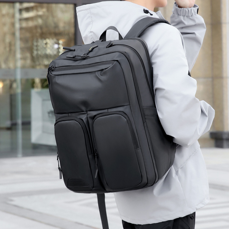 Business backpack for men, high-end feel, multi-functional storage backpack for men's business travel, student schoolbag, large-capacity backpack Specification drawing