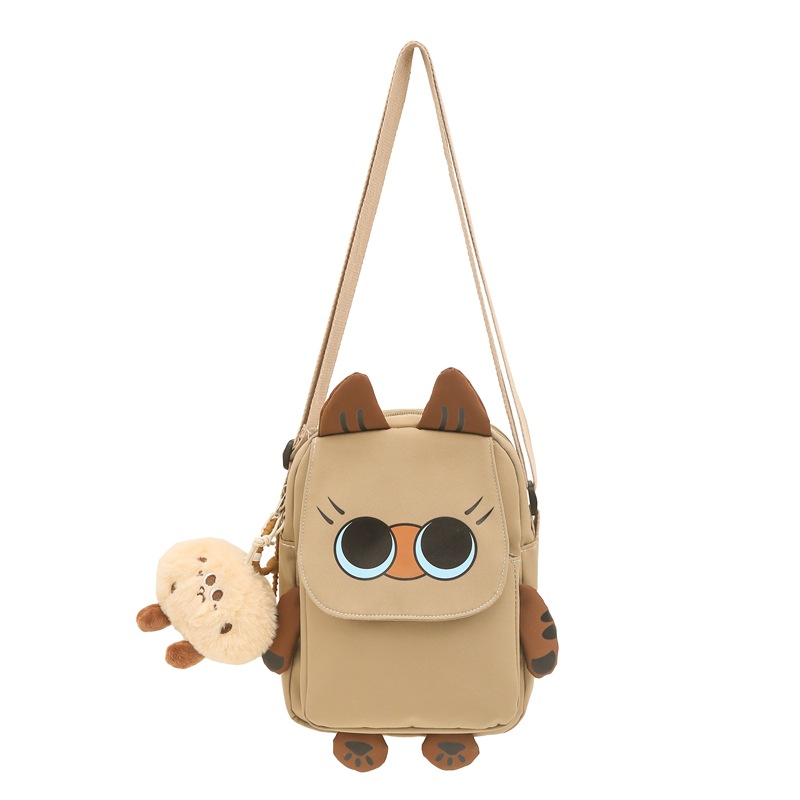 The new kitten crossbody bag is a cute Japanese-style student small bag for girls on Instagram in summer. It's a simple and niche single-shoulder bag Item Picture