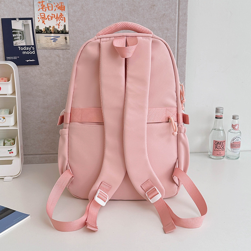 College-style junior high school student schoolbag, Japanese-style cute and fresh large-capacity backpack, high school student high appearance level backpack Specification drawing