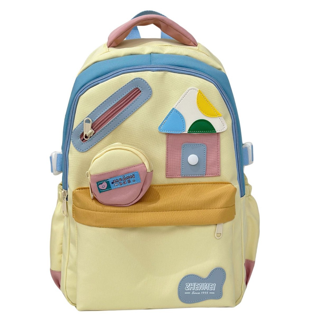 Japanese-style InS-style soft and cute girl backpack, trendy graffiti casual primary school student lightweight two-piece schoolbag Item Picture