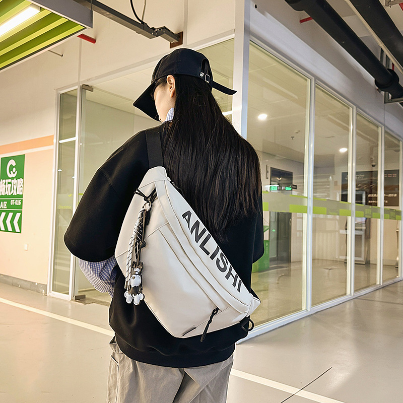 ins trendy brand chest bag for men, versatile single-shoulder crossbody bag, outdoor cycling backpack, mobile phone small crossbody bag, sports waist bag for women details Picture