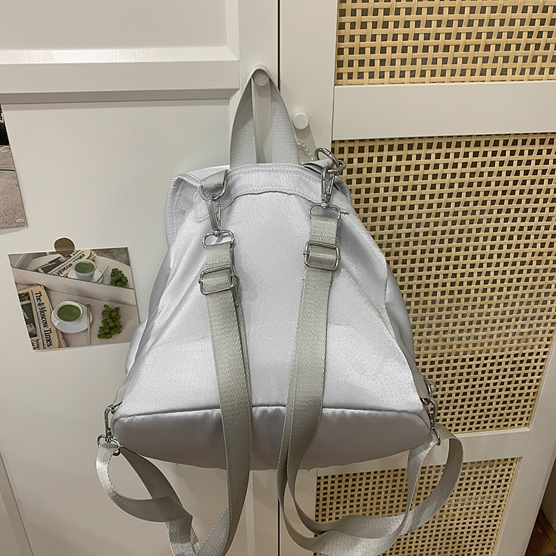 Japanese InS-style soft and cute girl bow backpack, sweet and artistic student checkered backpack Specification drawing