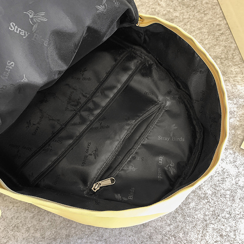 Summer fresh taro purple girlish backpack, Japanese-style ins solid color campus style backpack for junior and senior high school students Specification drawing