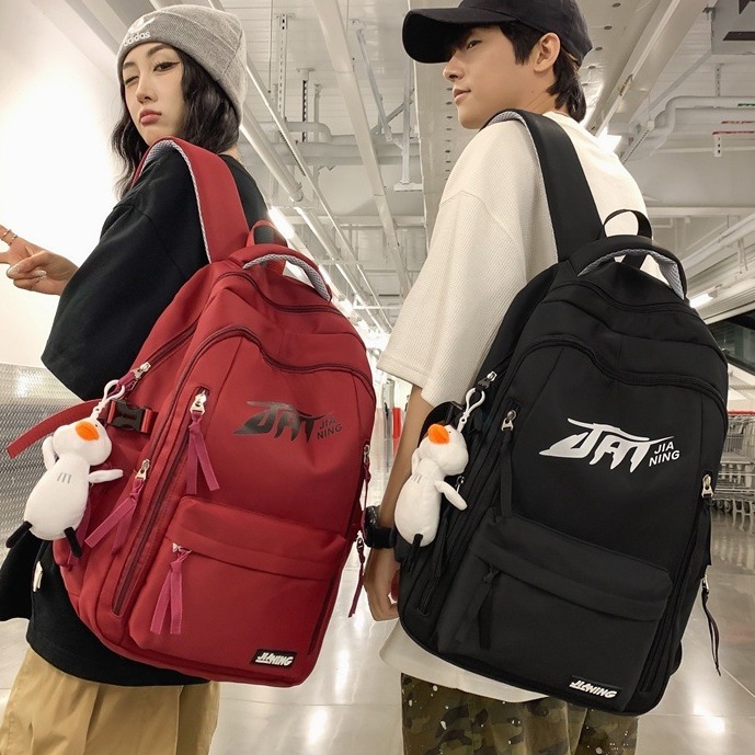 Men's Korean high school large-capacity versatile backpack, women's college student fashionable and trendy Instagram backpack, junior high school student full figure
