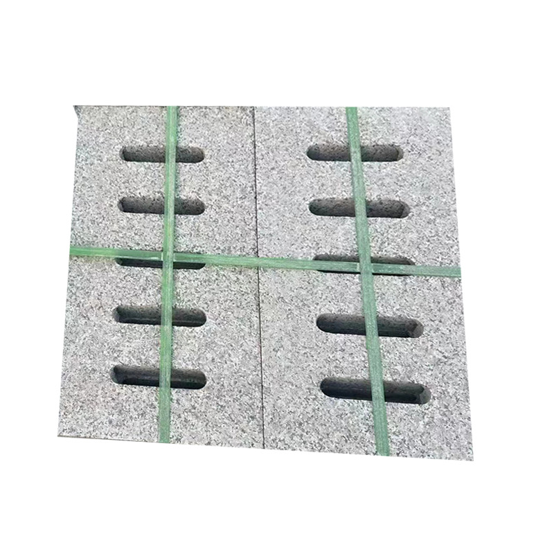 Granite water grates, municipal road construction and installation stone sewer rainwater stone sesame grey drainage ditch covers Item Picture