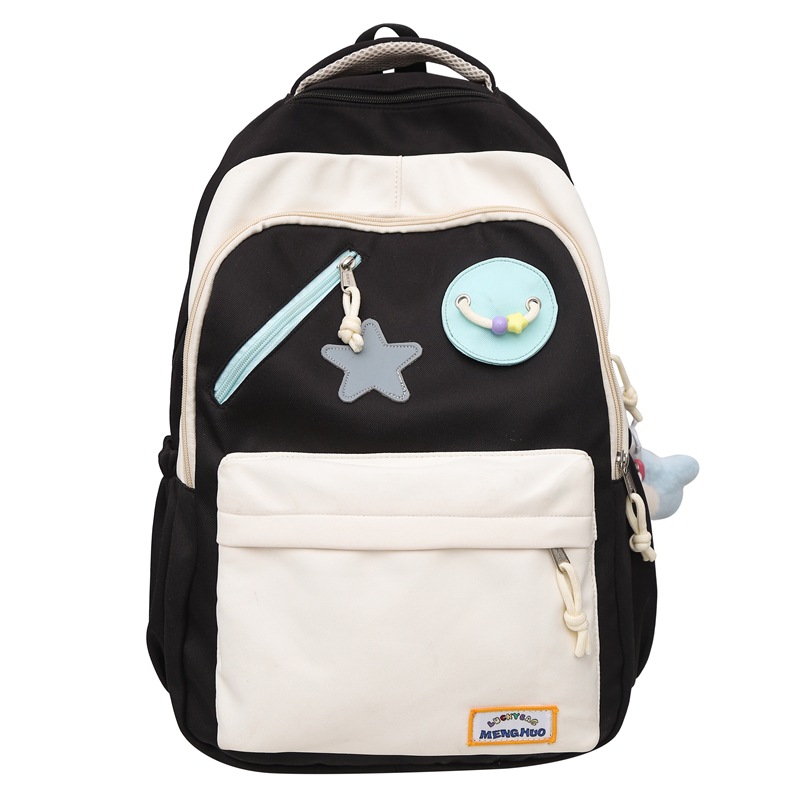 This is a lightweight and cute backpack for a junior high school girl with a high level of appearance and a niche Instagram style. It is designed for a Japanese high school student with a contrasting color Item Picture