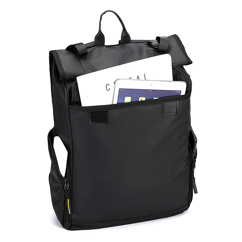 New men's rolled-up backpack, large-capacity casual bag, high-end nylon foldable and rolleable backpack Application Scenario