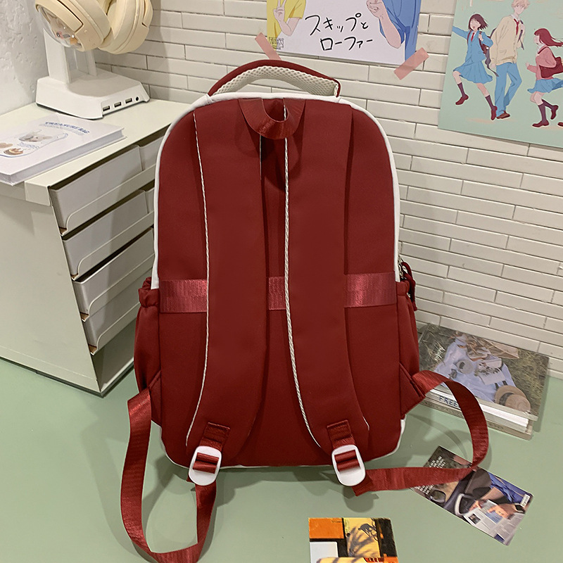 A new, fashionable, simple and large-capacity backpack with a cute Japanese school style. It's a sweet and versatile high school backpack Specification drawing