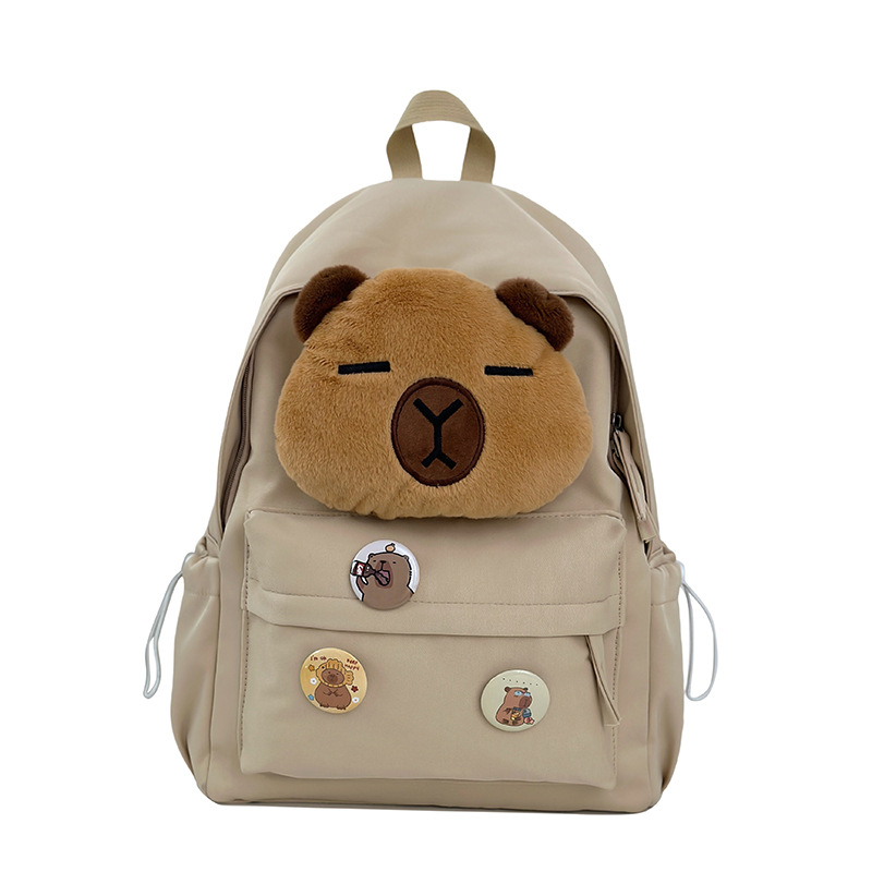 A new high-appeal, fresh and cute cartoon bear backpack for primary and secondary school students, a casual, lightweight and large-capacity backpack Item Picture