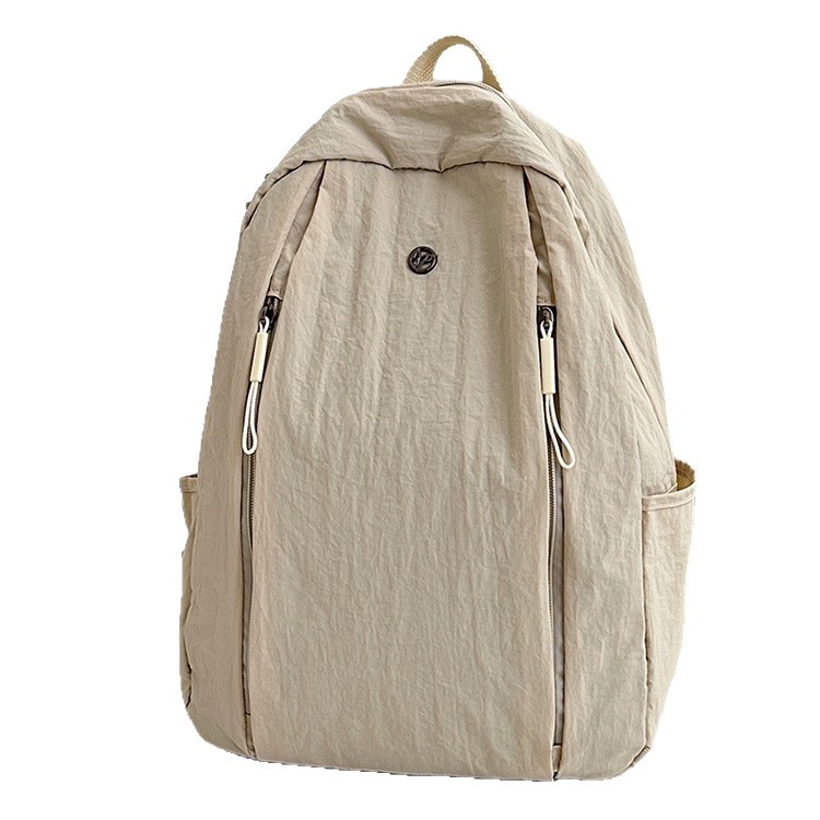 Korean version, Japanese style, large-capacity backpack, multi-functional, simple and versatile, lightweight, outdoor travel, water-resistant small backpack Item Picture