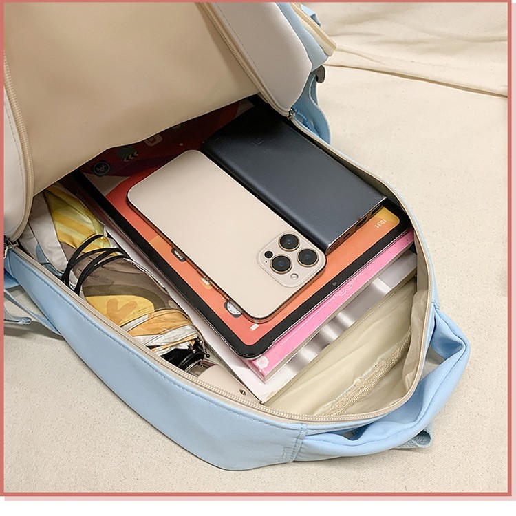 New versatile, high-appearance-level backpack for junior and senior high school students, large-capacity, lightweight schoolbag, Korean-style Instagram cute backpack Application Scenario