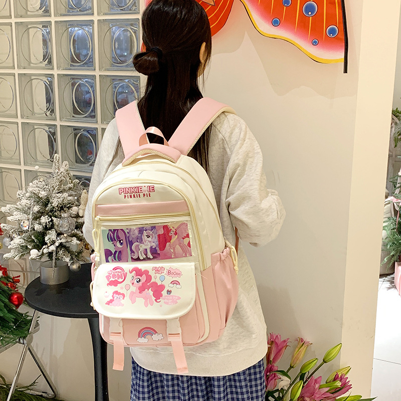 Cartoon large-capacity, lightweight, cute, high appearance level, 1-5 grade schoolbag, casual, versatile, sweet backpack full figure
