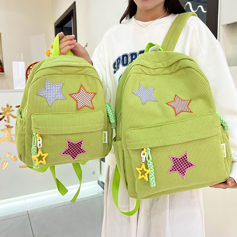 Japanese-style InS-style soft and cute girl backpack, small forest-style fresh and sweet girl shopping backpack full figure