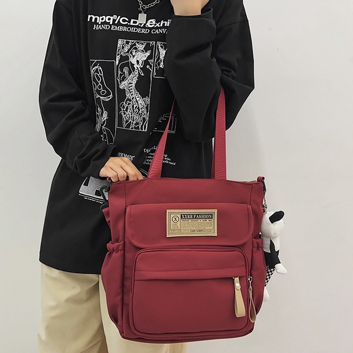 New men's trendy crossbody bag, student tutorial bag, class bag, female high school student book bag, large-capacity commuting crossbody bag full figure