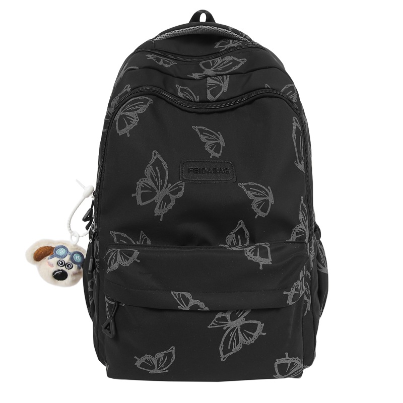 A new high-appearance-level forest-themed ins fresh and sweet butterfly backpack, a lightweight and large-capacity backpack for junior and senior high school students Item Picture