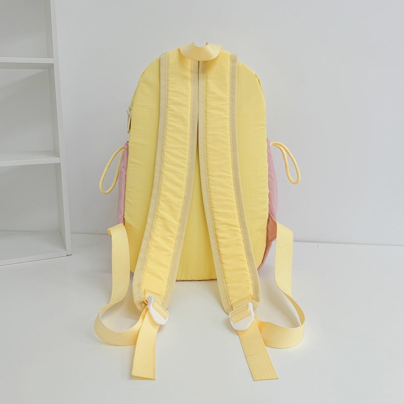 2025 New Korean-style children's small schoolbag for spring outing, lightweight and casual backpack, stylish color contrast, versatile and simple backpack Specification drawing